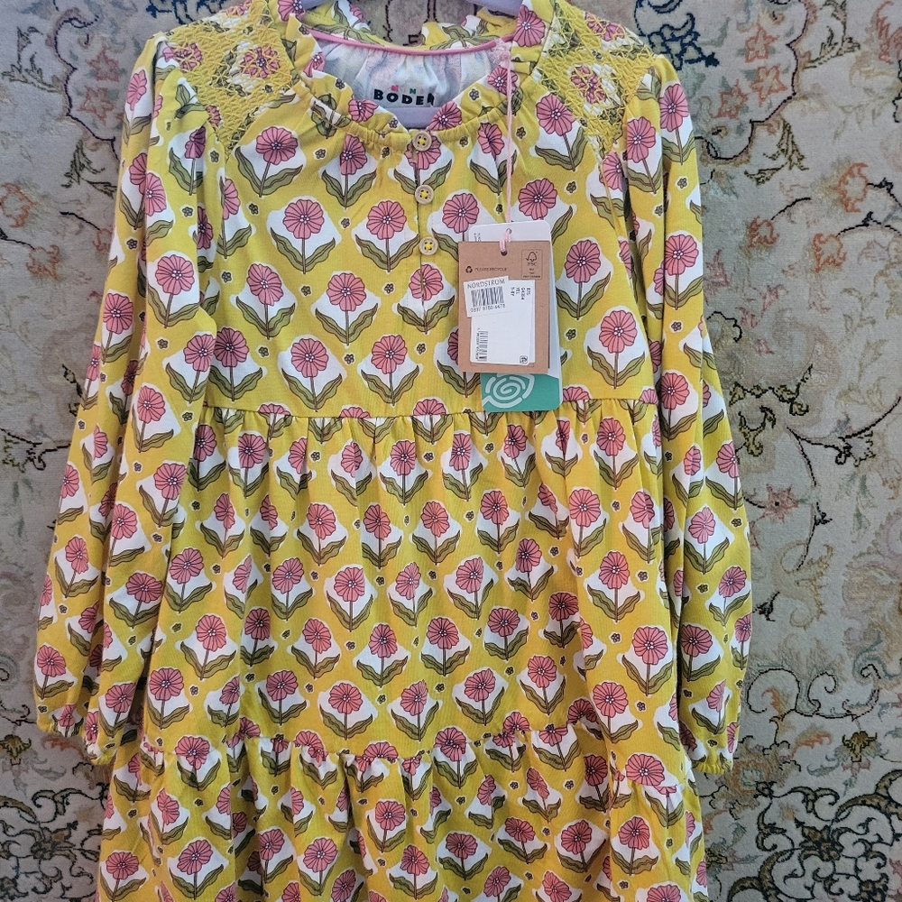 Mini Boden Yellow Floral Dress - Picture 3 of 7